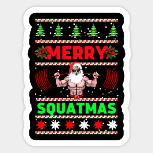 Santa Merry Squatmas Sticker